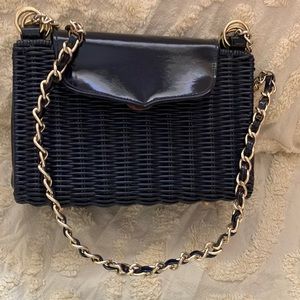 Vintage Plastic Wicker Purse